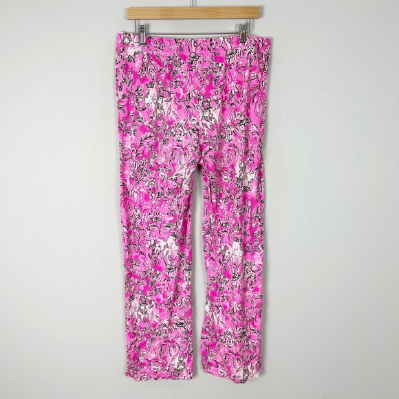 Lilly Pulitzer Plumeria Pink Pajama Pants Size XL Women's - Picture 3 of 4